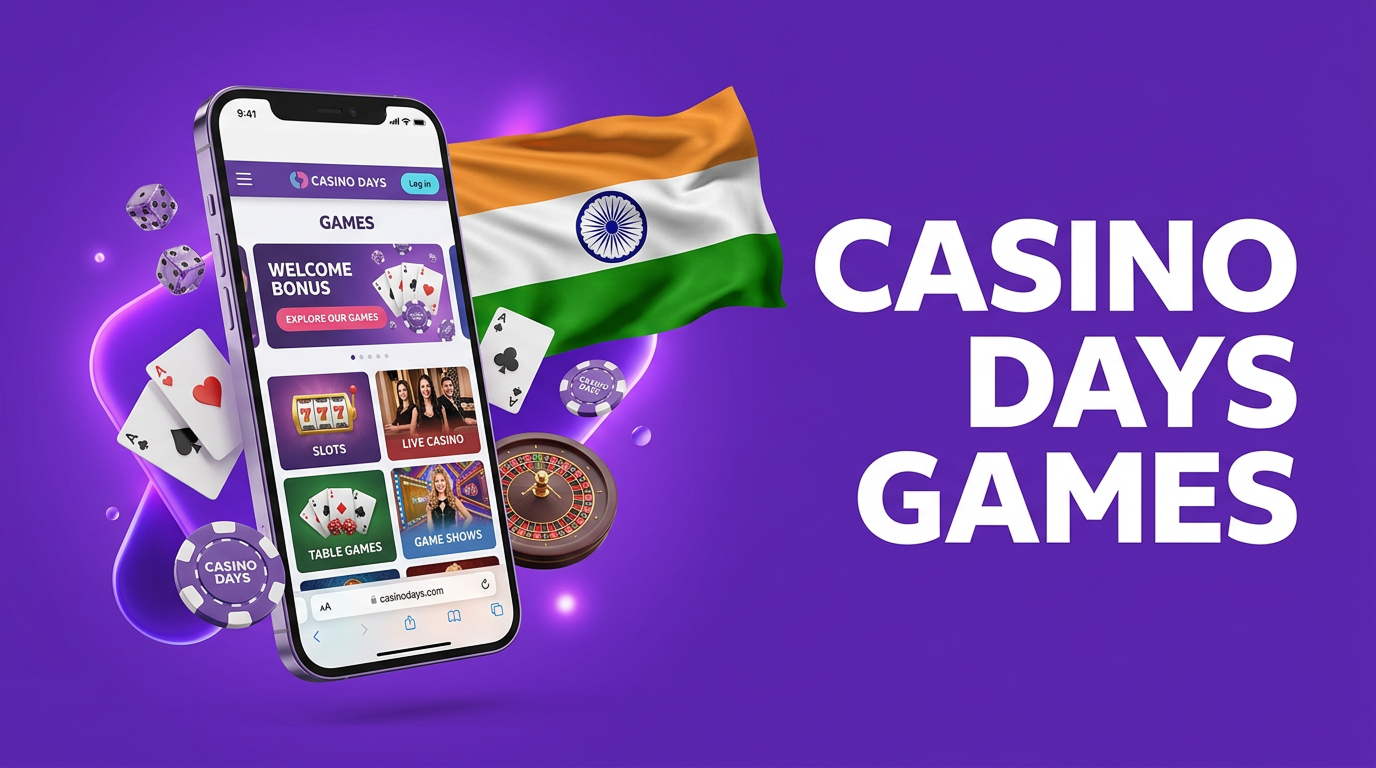 Explore Casino Days India games including online slots, live casino tables, blackjack, roulette, jackpots, and more