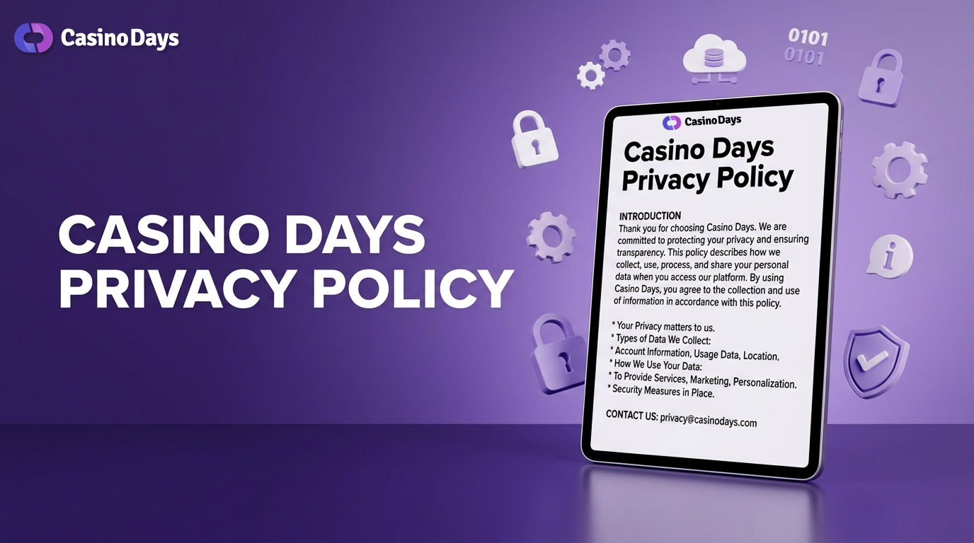 Casino Days India Privacy Policy covering personal data protection, account security, cookies, and user privacy rights